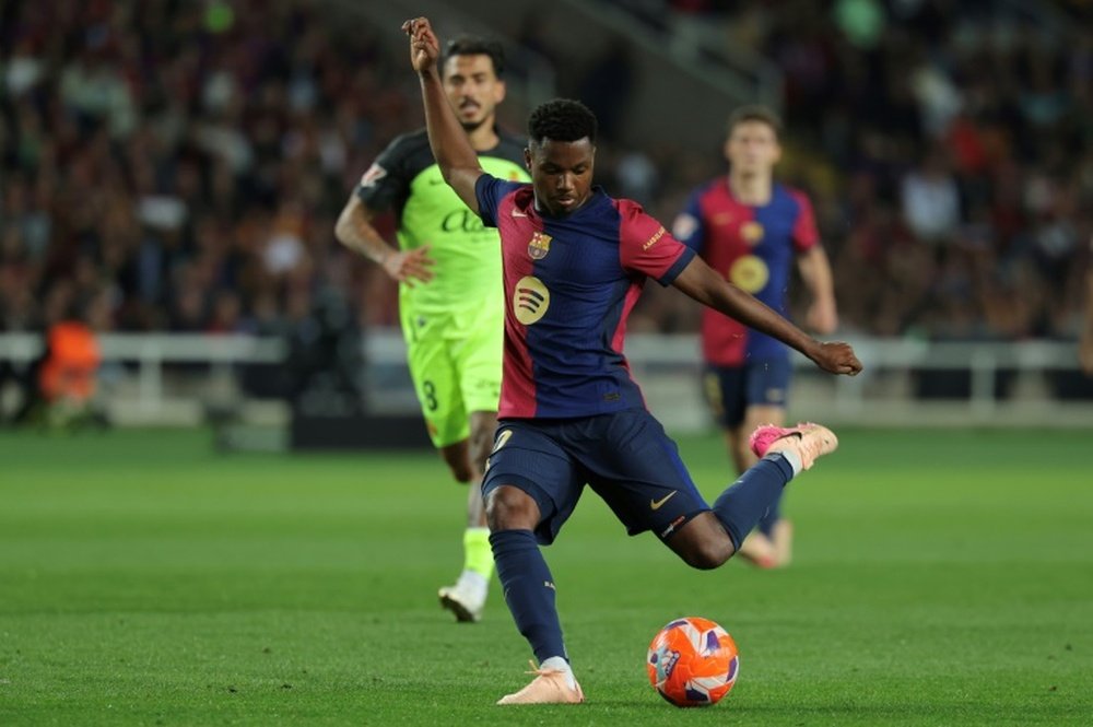 Ansu Fati is close to joining Monaco on loan from Barcelona. AFP