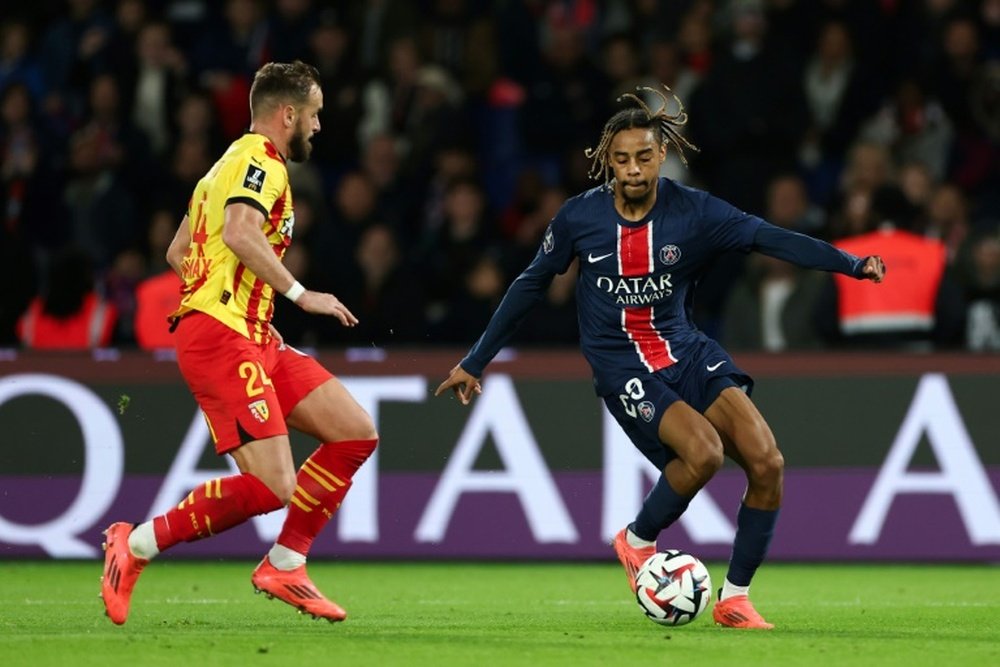 Ousmane Dembele scored the only goal in PSG's 1-0 win over Lens. AFP