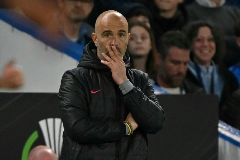 Chelsea manager Enzo Maresca is under pressure after a slump in form. AFP