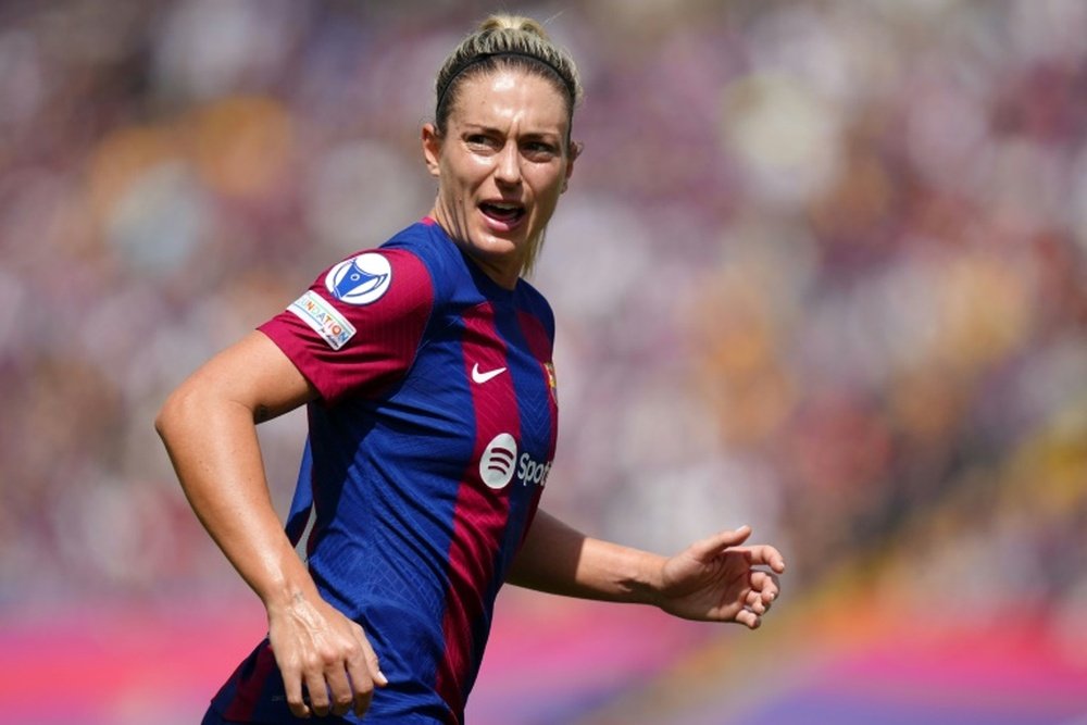 Alexia Putellas has extended her contract with Barcelona. AFP