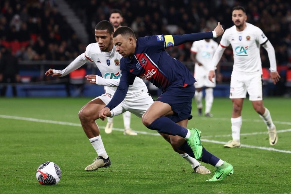 Mbappe returned to the starting line-up with Paris Saint Germain. AFP