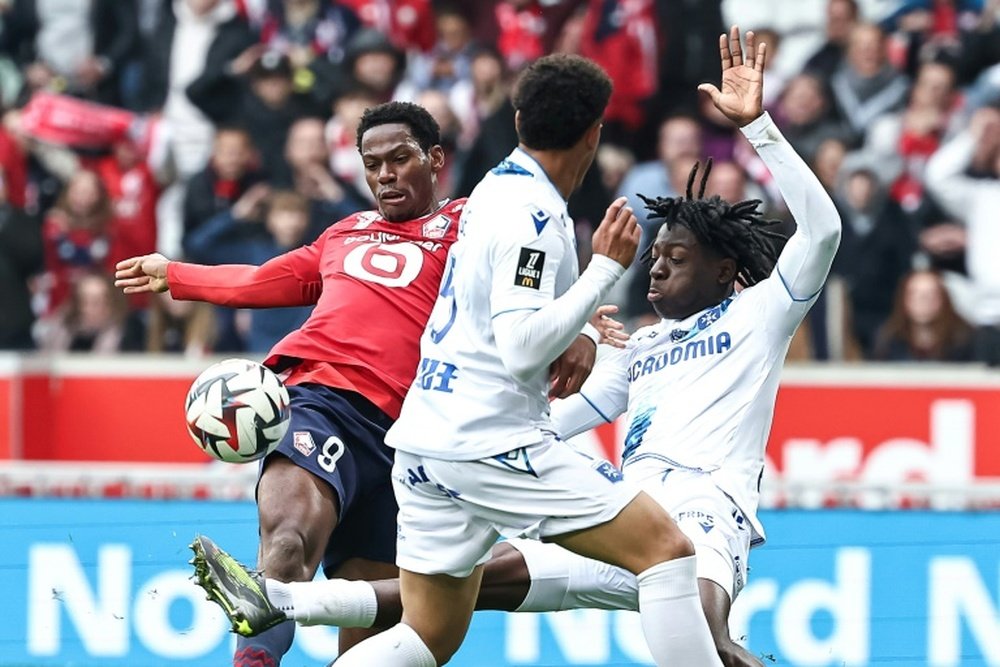 Jonathan David helped Lille move back into the Ligue 1 top four. AFP