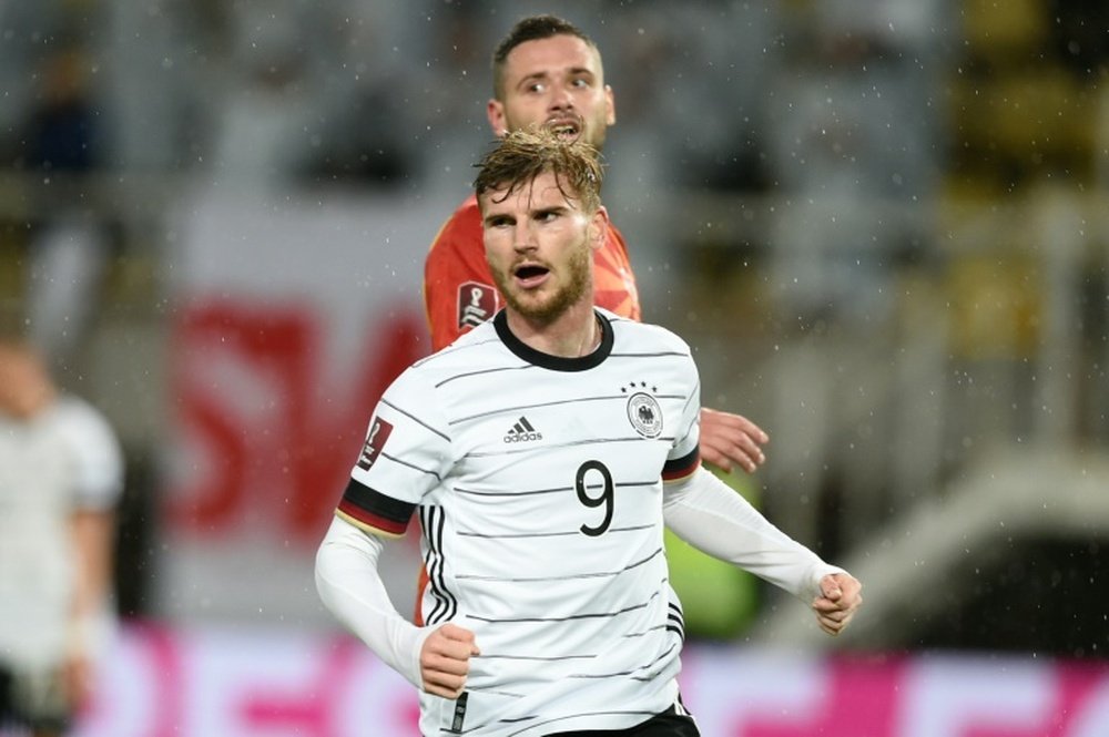Timo Werner scored twice as Germany beat North Macedonia. AFP