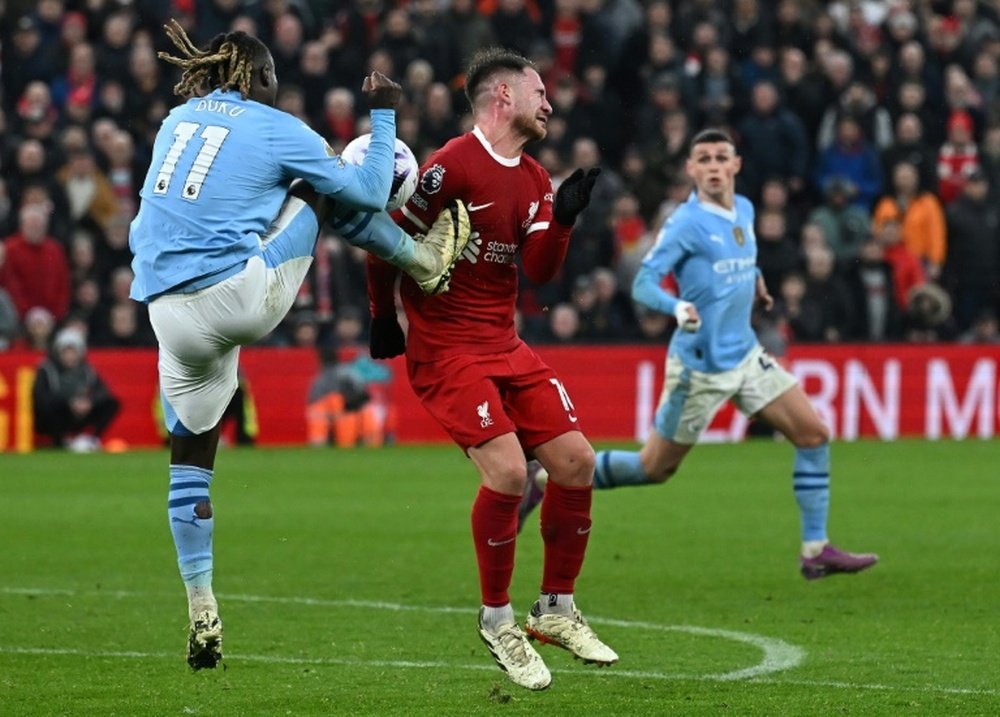 Liverpool were controversially denied a second spot-kick. AFP