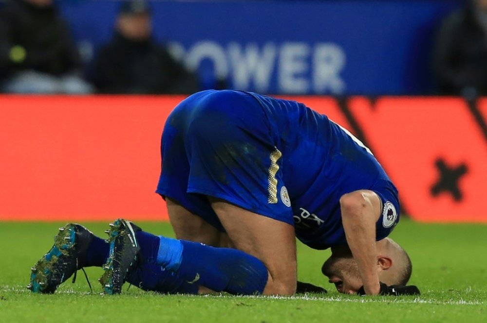 Slimani has struggled at Leicester. AFP