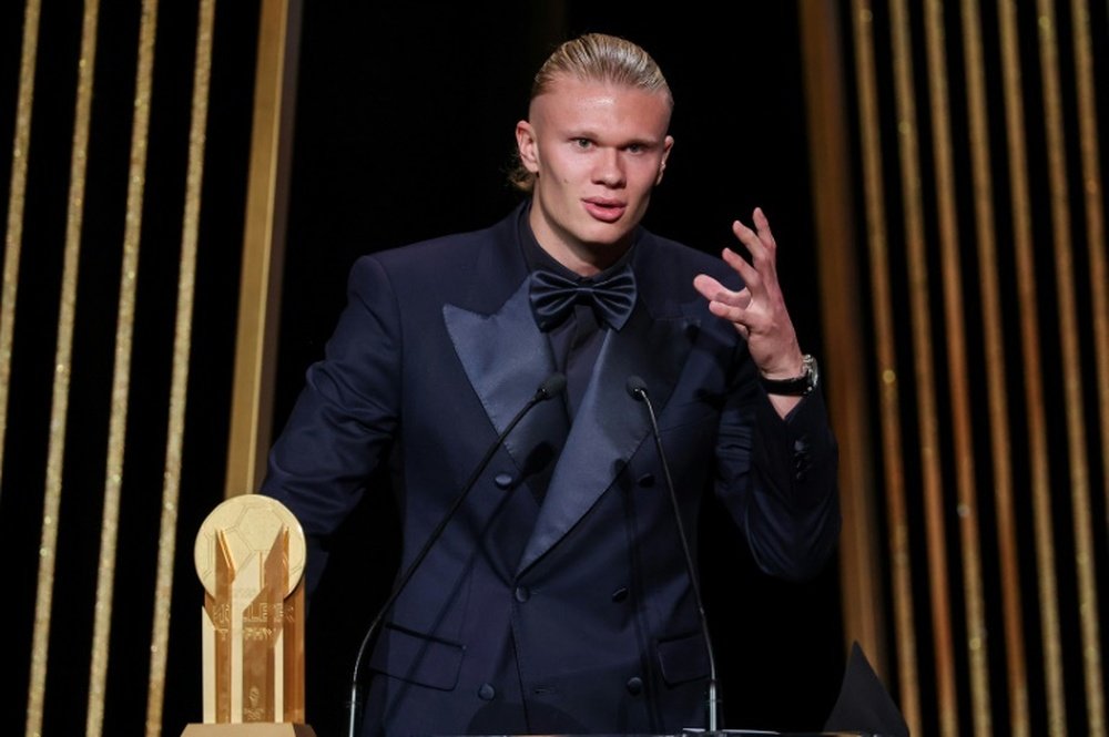 Erling Haaland finished second to Lionel Messi in the 2023 Ballon dOr. AFP