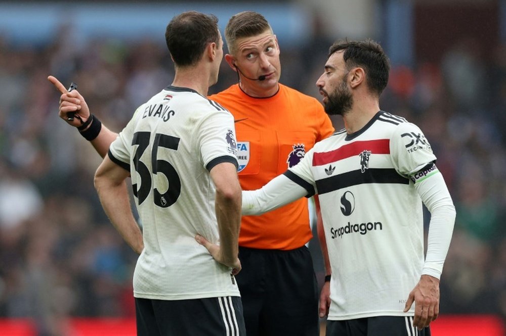 Evans helped Manchester United battle to a 0-0 draw against Aston Villa. AFP