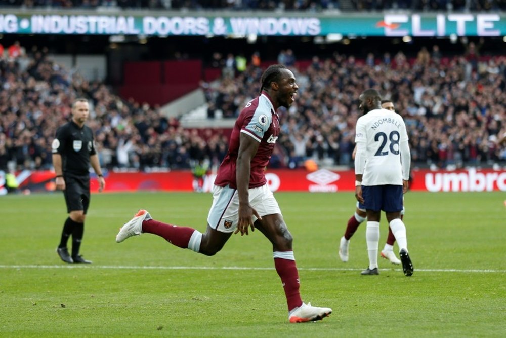 Michail Antonio scored the only goal as West Ham beat Tottenham. AFP