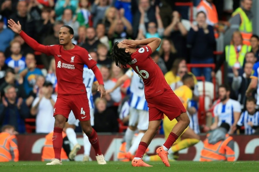 Liverpool have won only won two of their first seven PL games. AFP