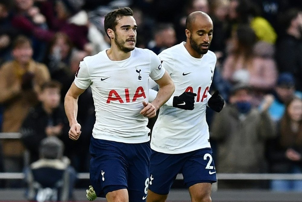 Tottenham midfielder Harry Winks scored the equaliser against Morecambe in the FA Cup. AFP