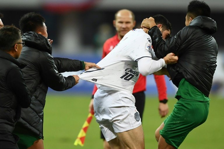 A total of seven players or members of staff from the two teams were punished. AFP