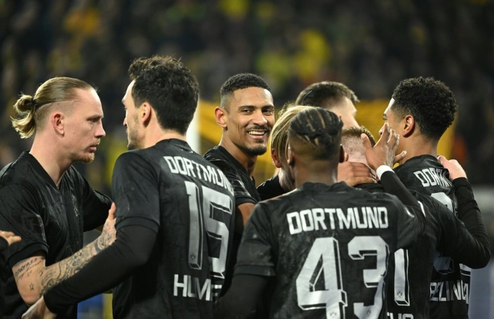 Dortmund, Union and Bayern are now all on 43 points. AFP