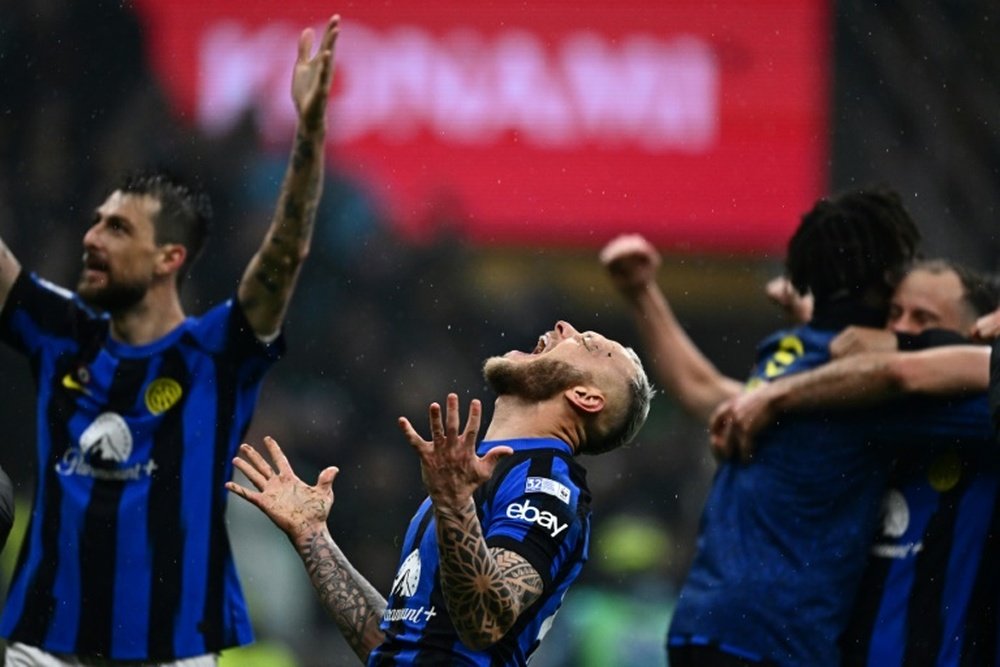 Inter Milan won Serie A after a 2-1 win over AC Milan. AFP