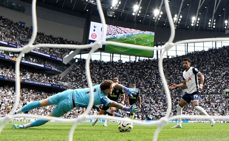 Solanke scored his first Tottenham goal against Brentford. AFP