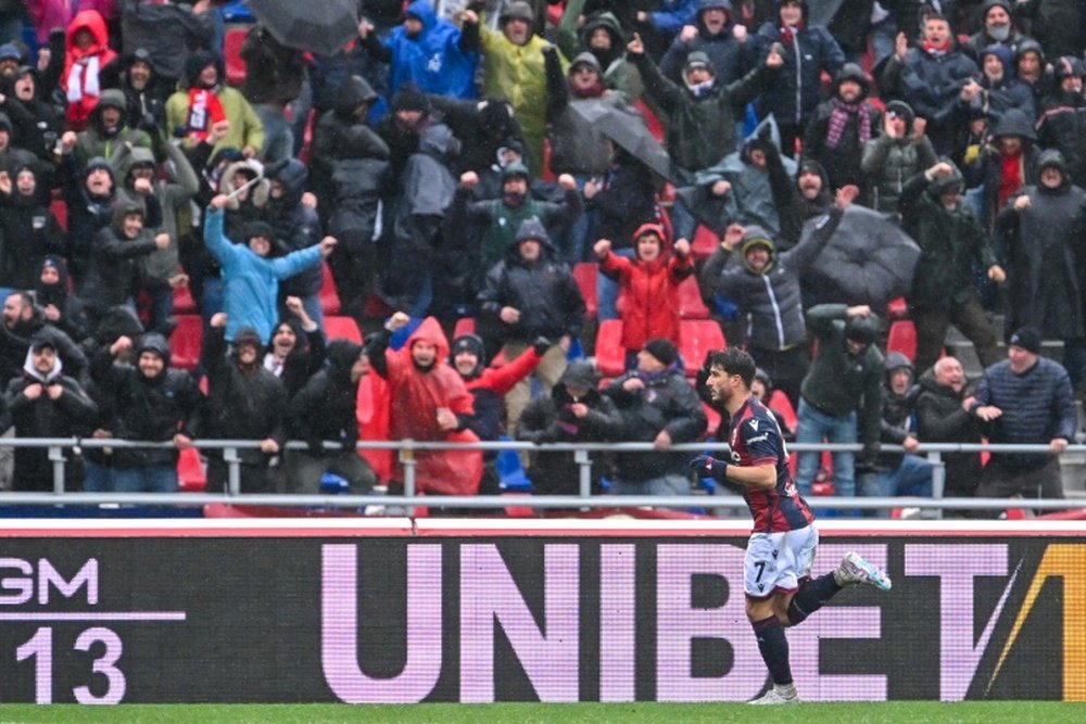 Bologna move above Juventus after beating Inter. AFP