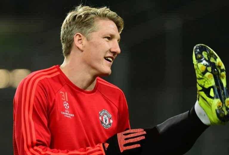 Bastian Schweinsteigers contract with Manchester United expires in June 2018. AFP