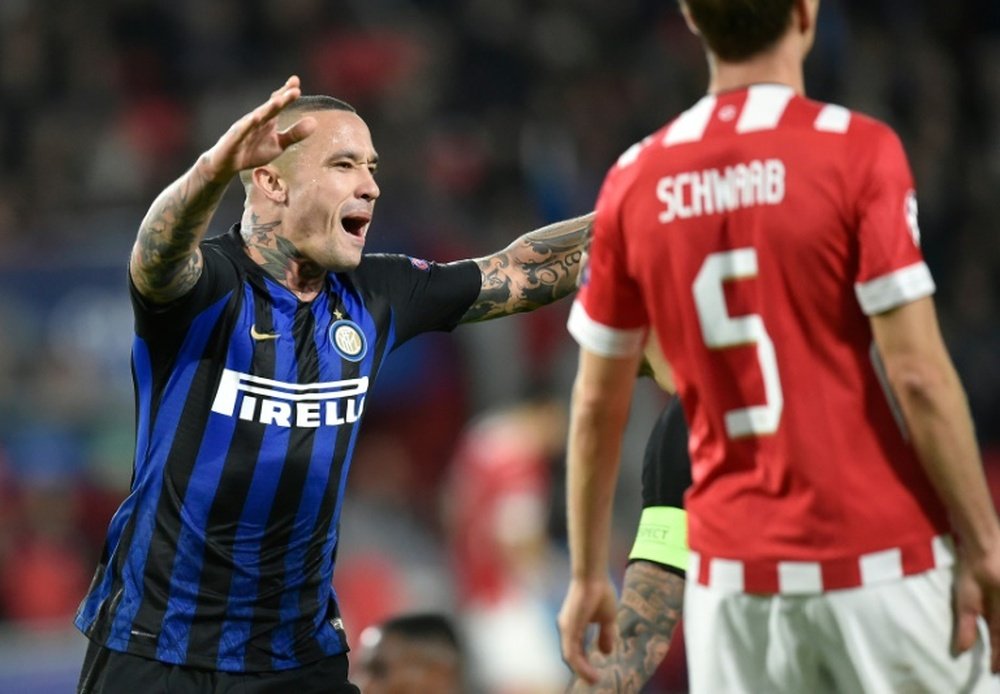 Nainggolan and Icardi scored the decisive goals for Inter. AFP