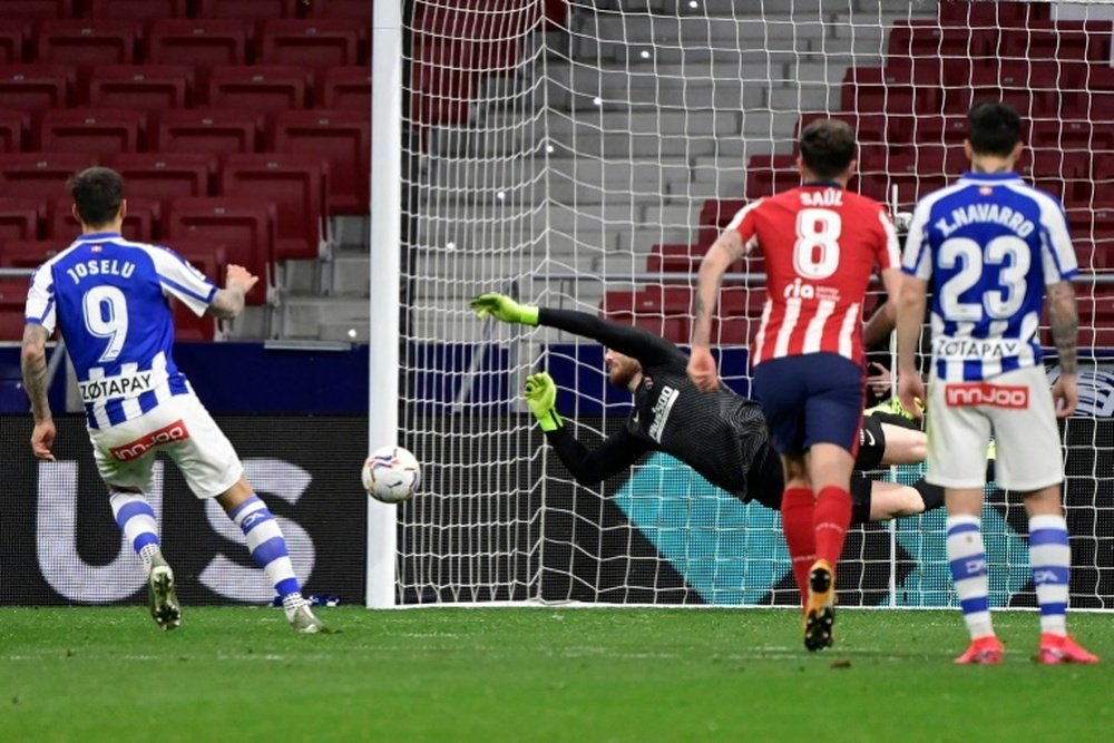 Jan Oblak saved a late penalty to give Atletico victory over Alaves. AFP