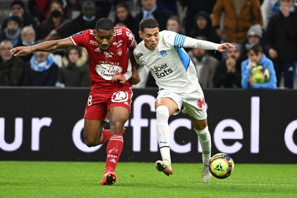 Marseille were beaten 1-2 in a Ligue 1 contest. AFP