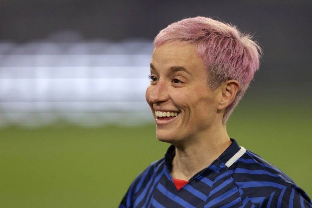 Rapinoe will have her number 15 jersey retired in August. AFP