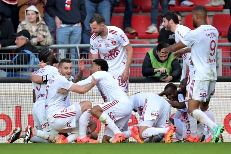 Brest netted a dramatic injury-time winner against Rennes. AFP