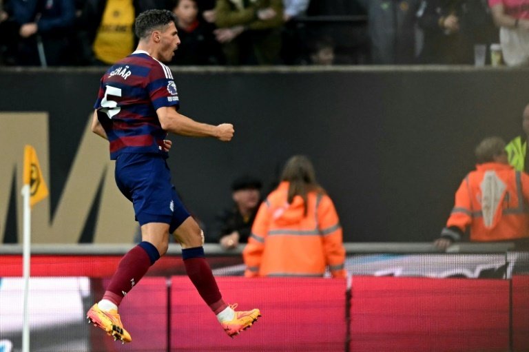 Fabian Schar started Newcastle's comeback against Wolves to win 1-2. AFP