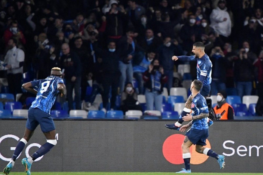 Insigne gave Napoli the lead against Inter. AFP