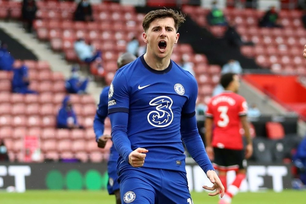 Mason Mount's penalty gave Chelsea a point at Southampton. AFP