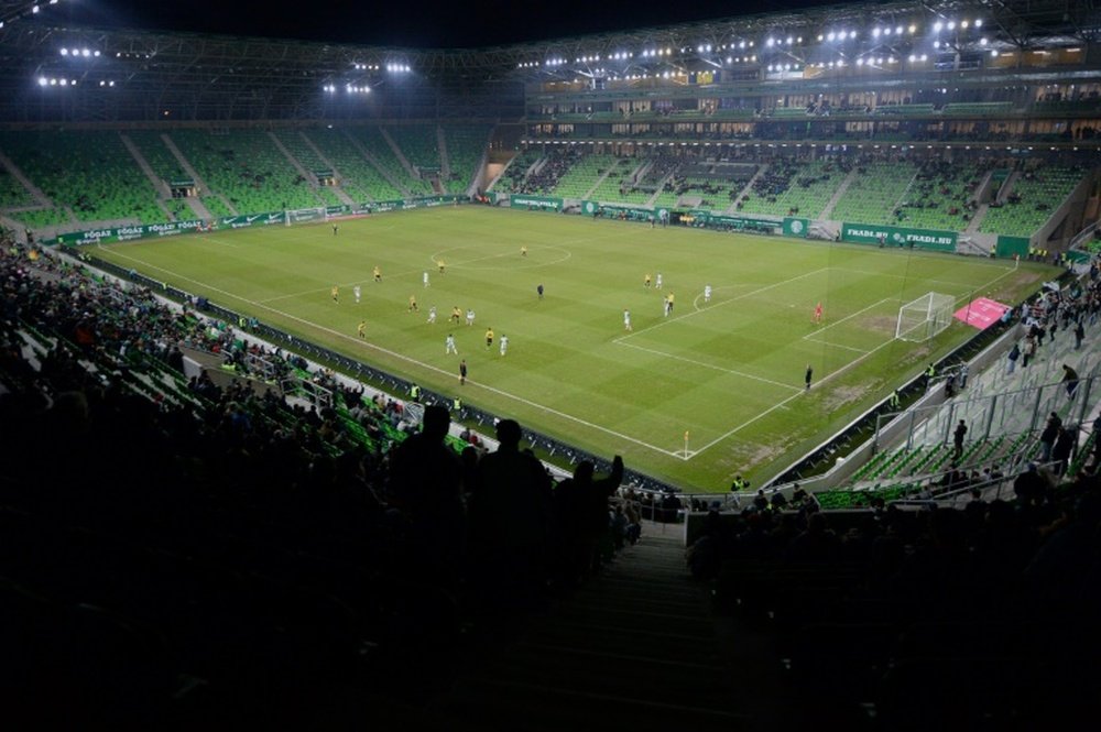 Ferencvaros have been fined and forced to close a section of their stadium. AFP