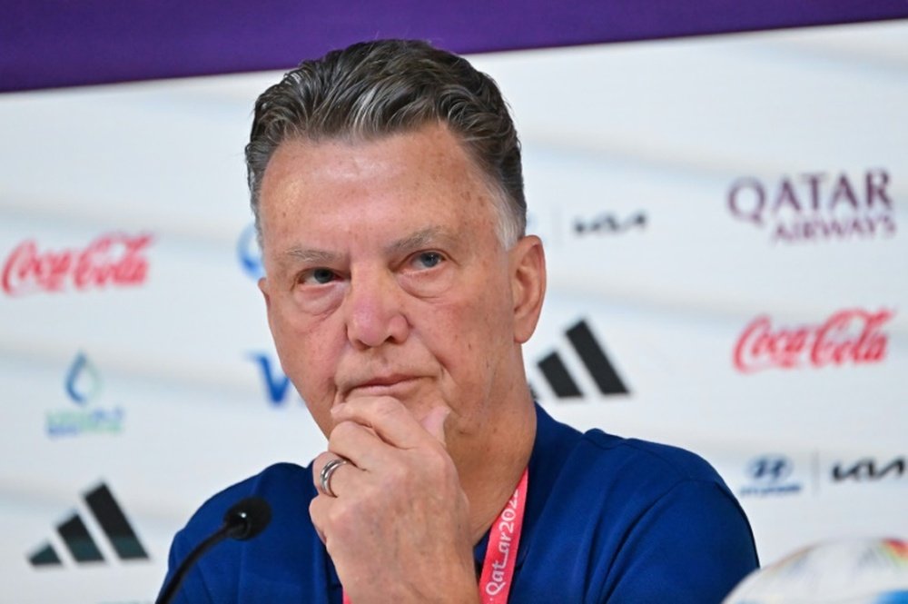 Netherlands coach Louis Van Gaal spoke in a press conference. AFP