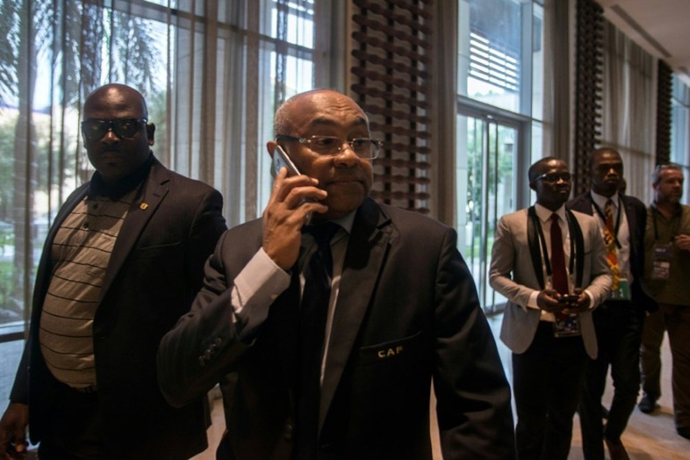 President of the Confederation of African Football Ahmad Ahmad on Friday. AFP