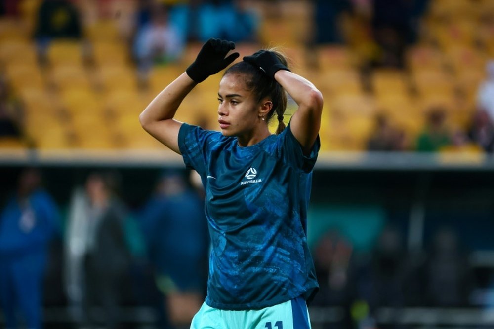 Fowler scored for Australia in their Olympic playoff win over Uzbekistan. AFP