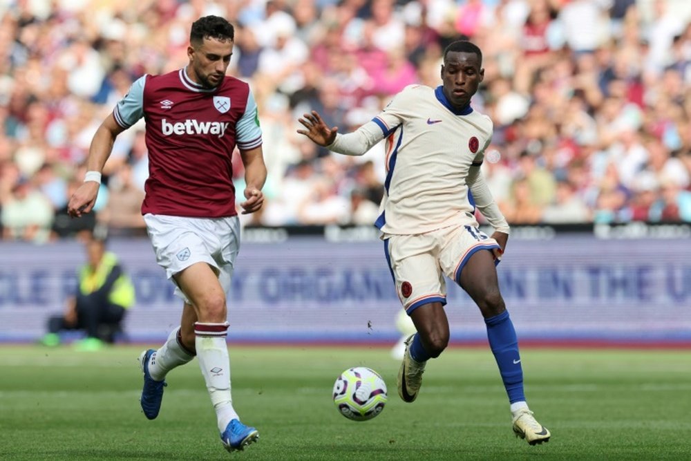 Nicolas Jackson scored a brace in Chelsea's 3-0 triumph over West Ham. AFP