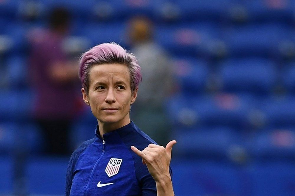 Megan Rapinoe has defended her comments on Donald Trump. AFP