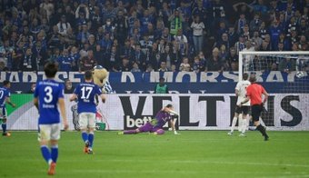 Zalazar completed a dramatic comeback against St Pauli and sent Schalke into the Bundesliga. AFP