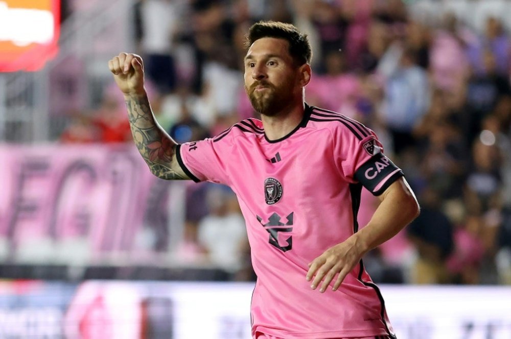 Messi has scored nine goals in all competitions this season for Miami. AFP