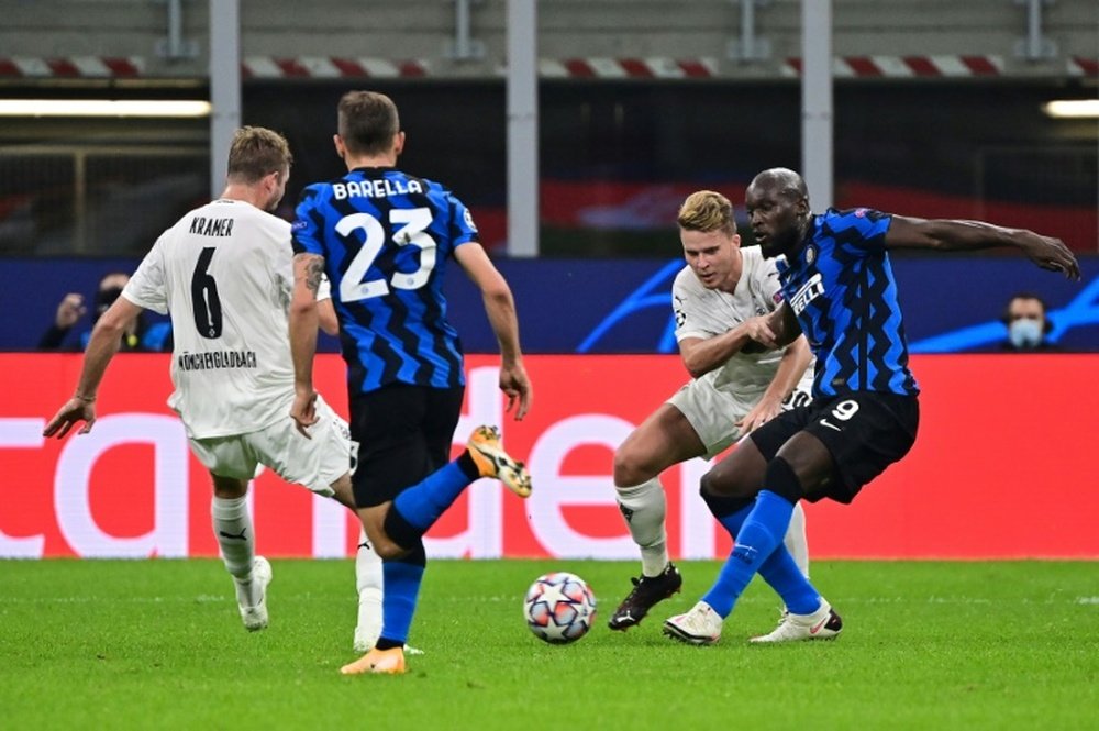 Belgian forward Romelu Lukaku (R) scored the opener for Inter Milan. AFP