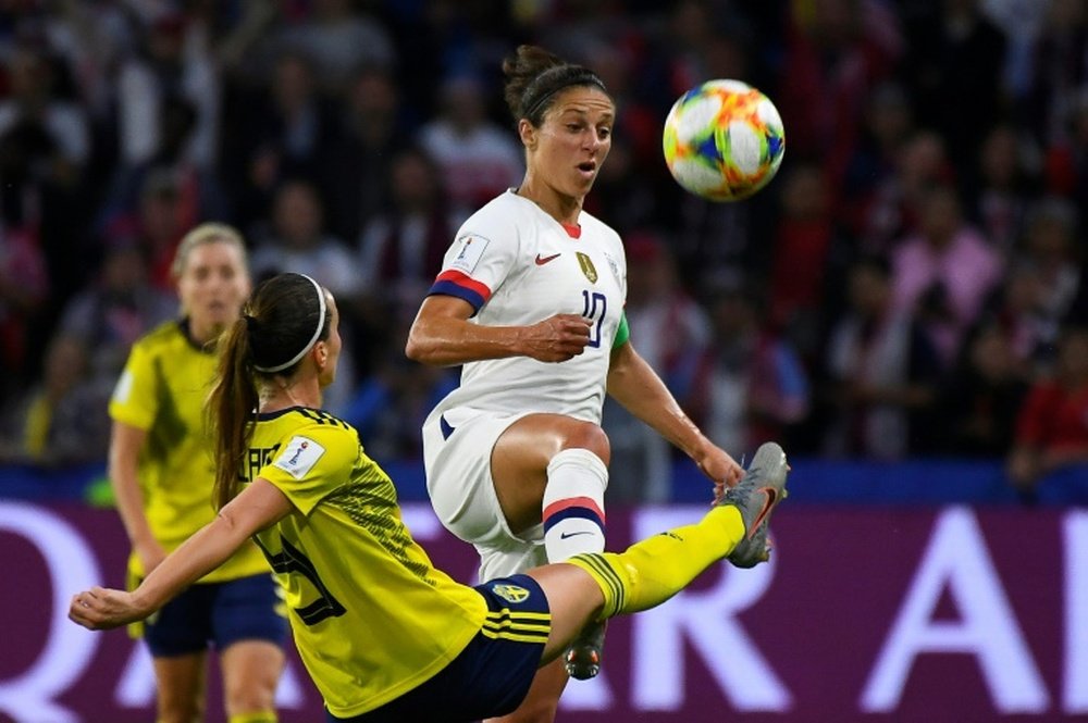 Carli Lloyd is aiming for another World Cup win. AFP