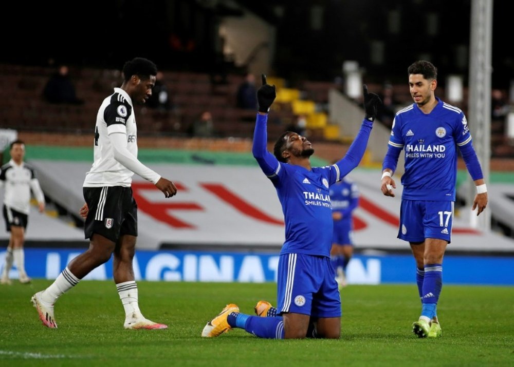 Iheanacho netted in Leicester's 0-2 victory. AFP