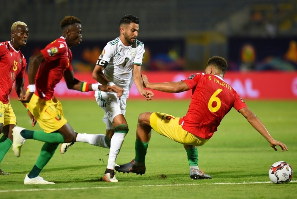 Man City's Riyad Mahrez got himself on the score sheet. AFP