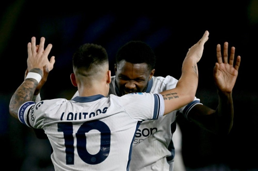 Lautaro Martinez was among the scorers for Inter Milan at Lecce. AFP