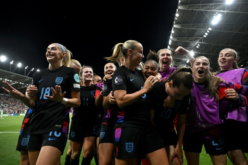 England have reached a third consecutive major tournament final. AFP