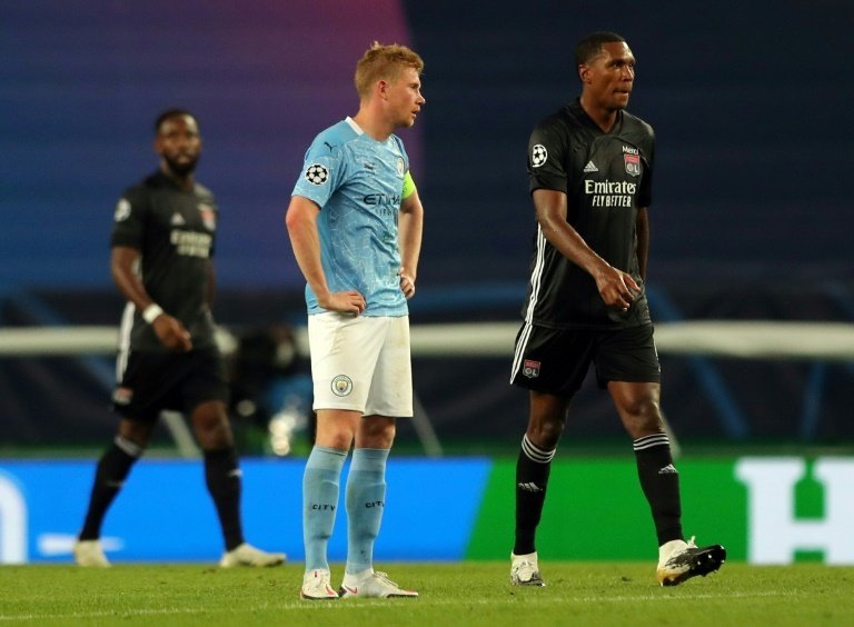 Kevin De Bruyne was critical of his side after losing to Lyon. AFP