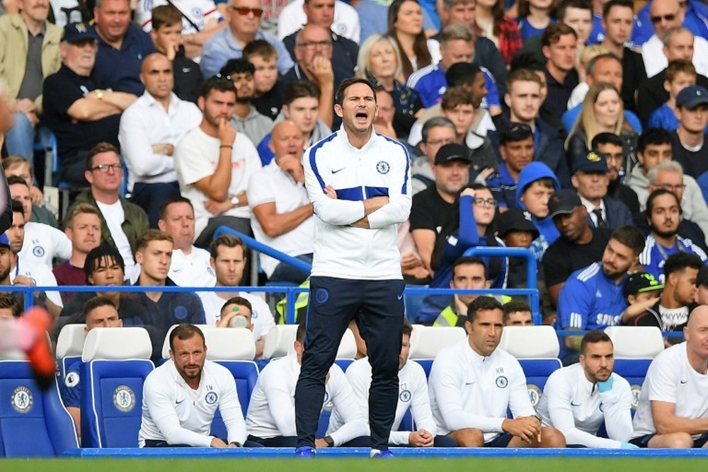 Lampard got a warm reception on his return to Stamford Bridge. AFP