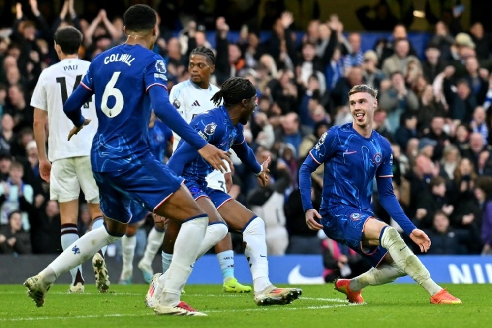 Cole Palmer scored for Chelsea against Aston Villa. AFP