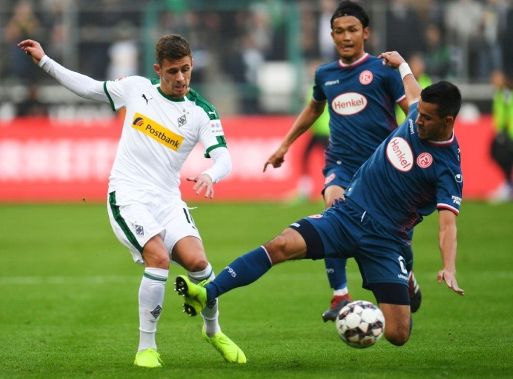 Thorgan Hazard scored twice for Gladbach. AFP