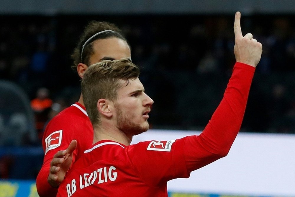 Werner double seals Leipzig's win in Berlin. AFP