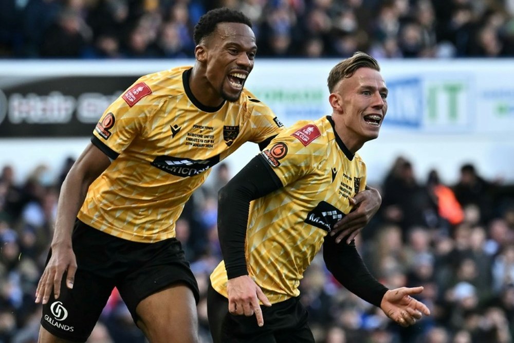 Corne scored the winner as they stunned Ipswich 2-1 in the FA Cup. AFP