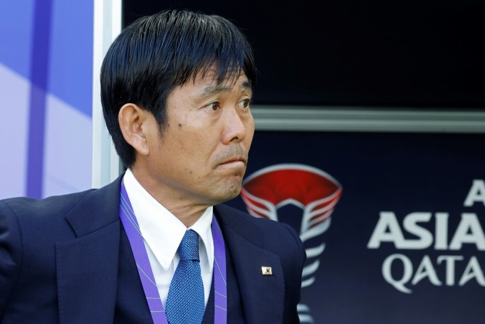 Japans coach Hajime Moriyasu has come under pressure. AFP