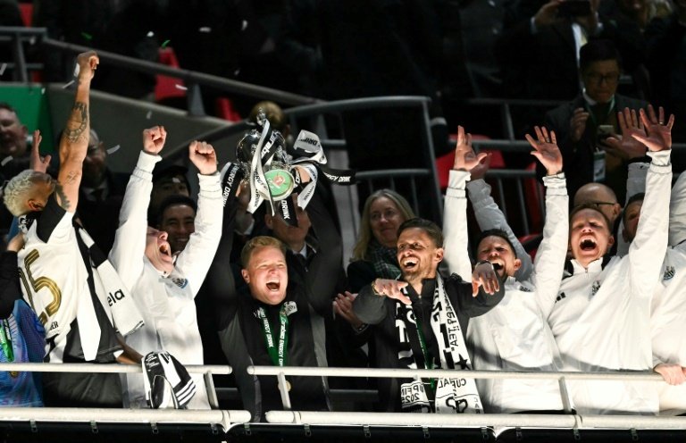 Newcastle revel in 'strange smell' of success after League Cup glory